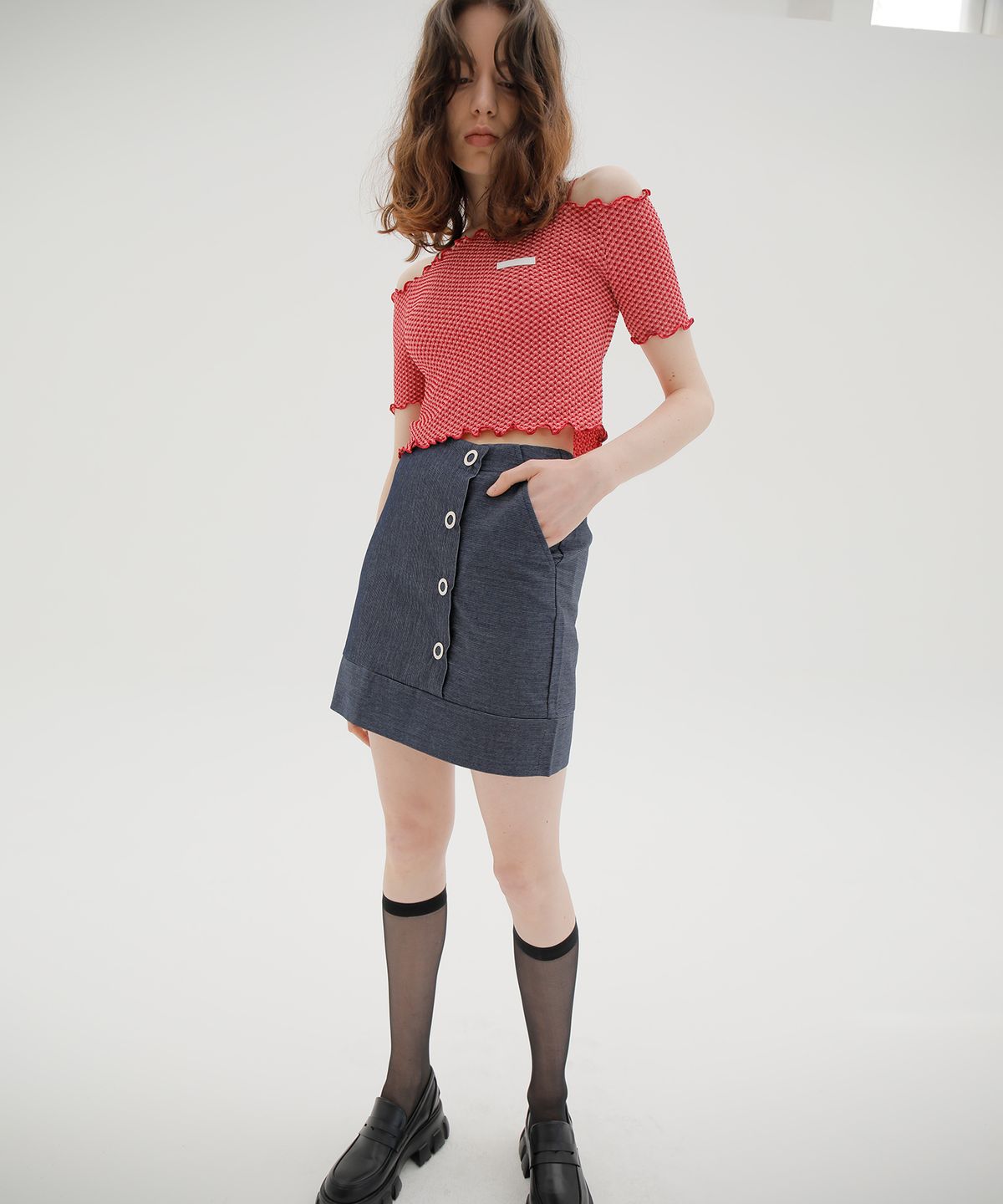 느와(NOIR) Seven Skirt