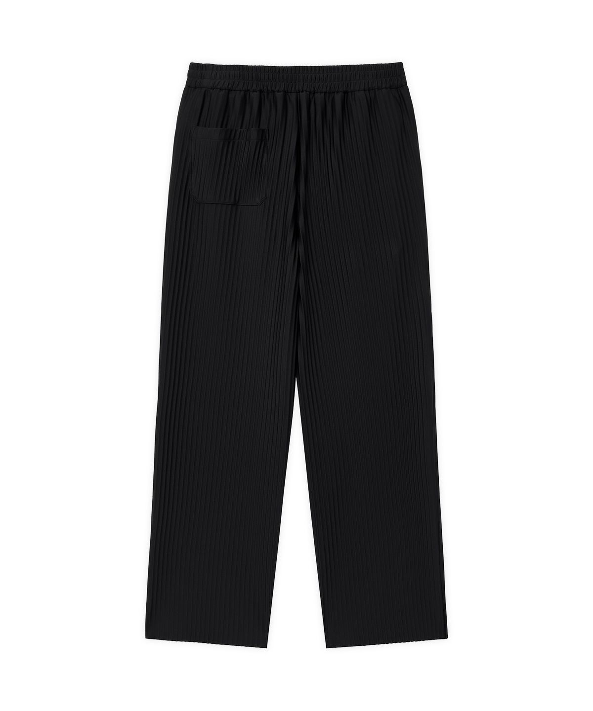 드로우핏(DRAW FIT) 와이드 밴딩 슬릭 플리츠 팬츠 [BLACK]