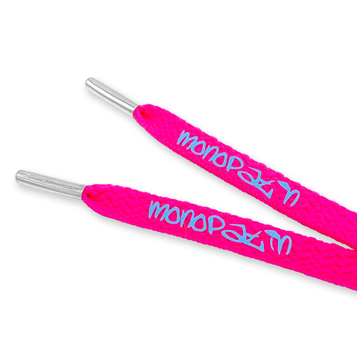 모노파틴(MONOPATIN) night light shoelace belt - safety pink / reflective skyblue