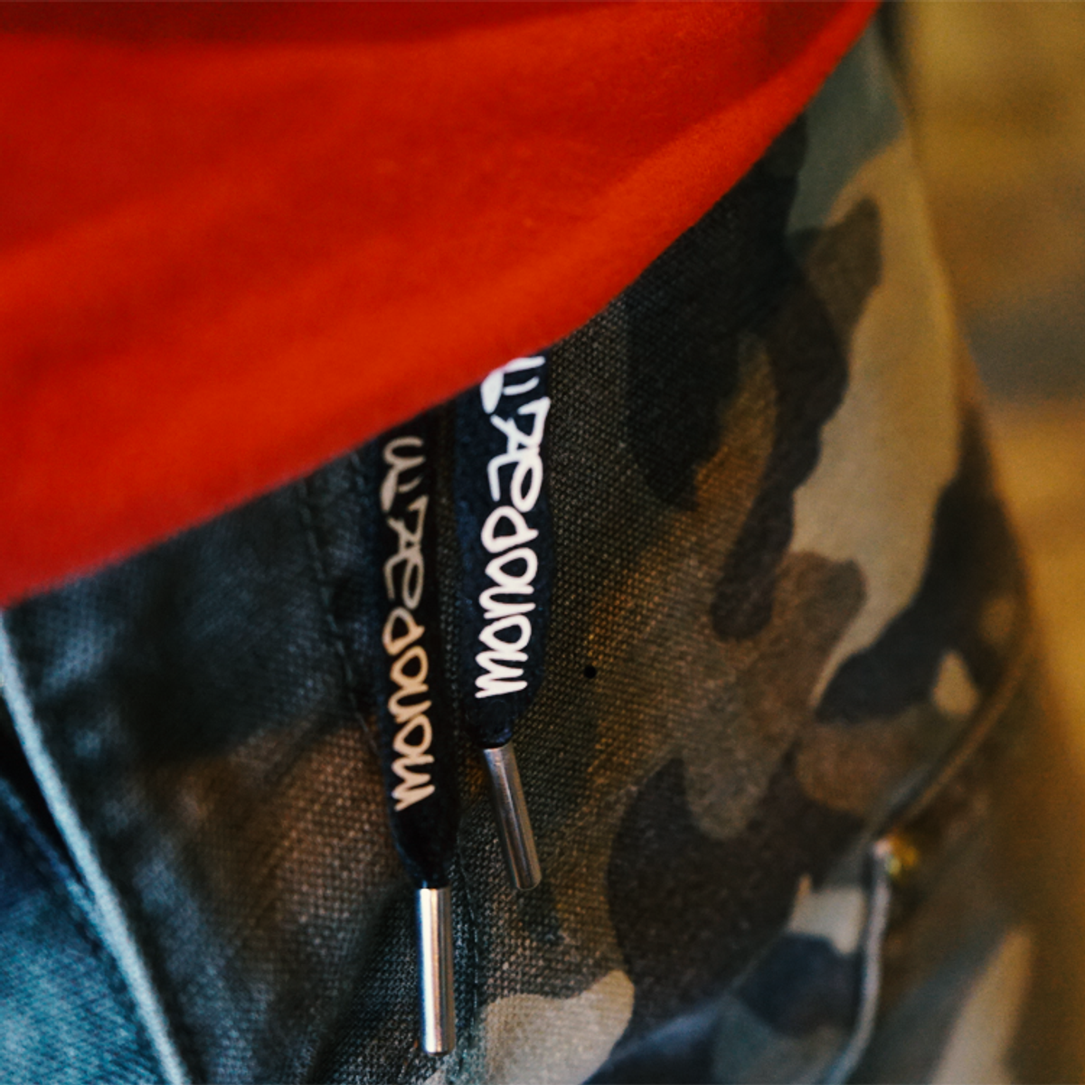 모노파틴(MONOPATIN) night light shoelace belt - black / reflective white