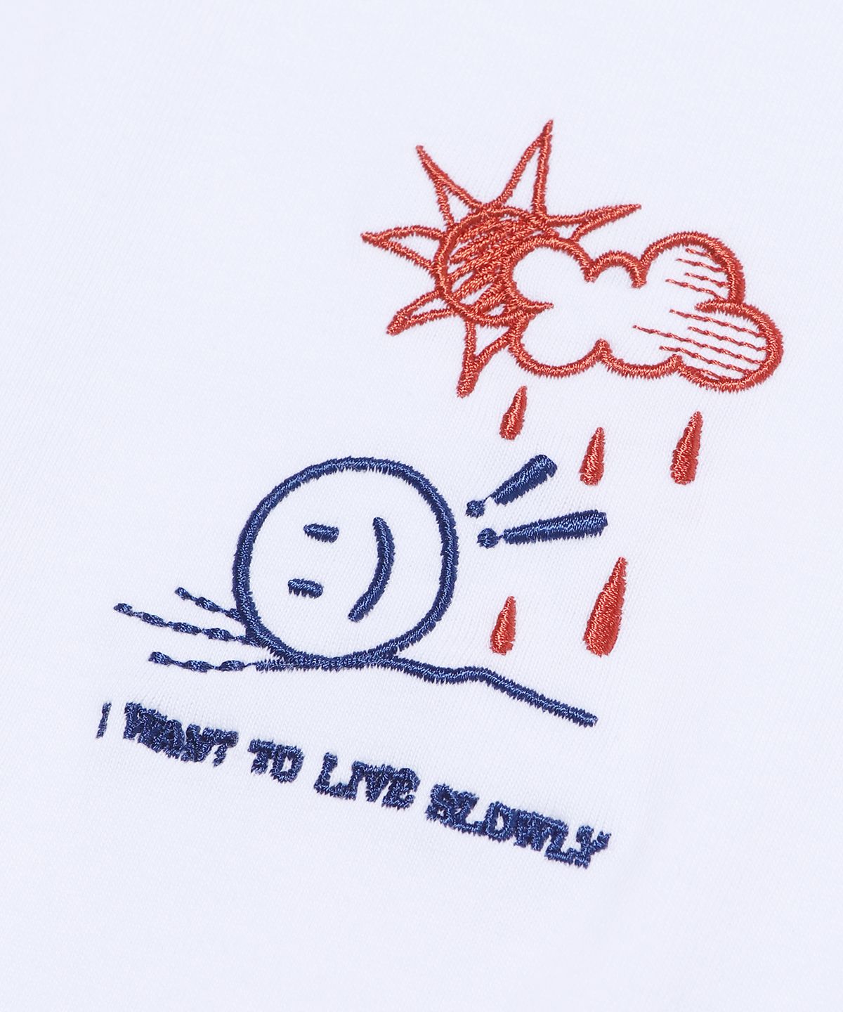 꼼파뇨(CPGN STUDIO) LOVE SLOWLY 자수 반팔 화이트