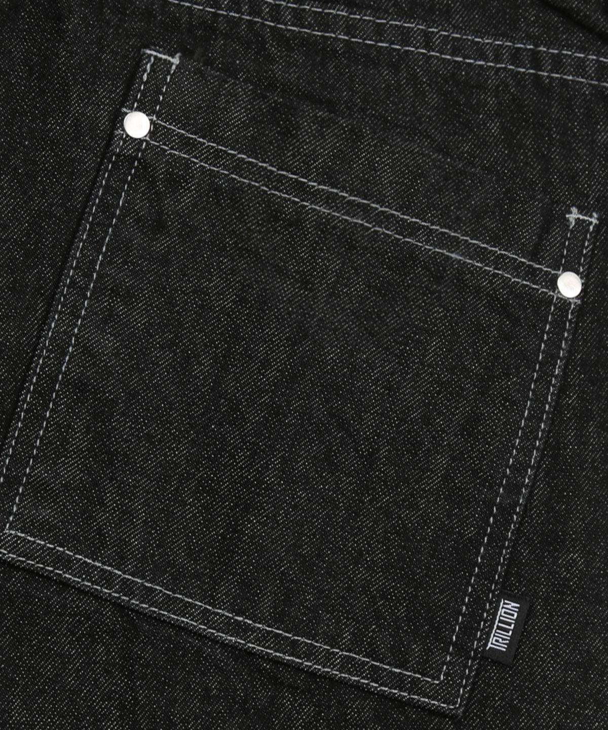 트릴리온(TRILLION) 워싱 스티치 데님 팬츠 (BLACK)