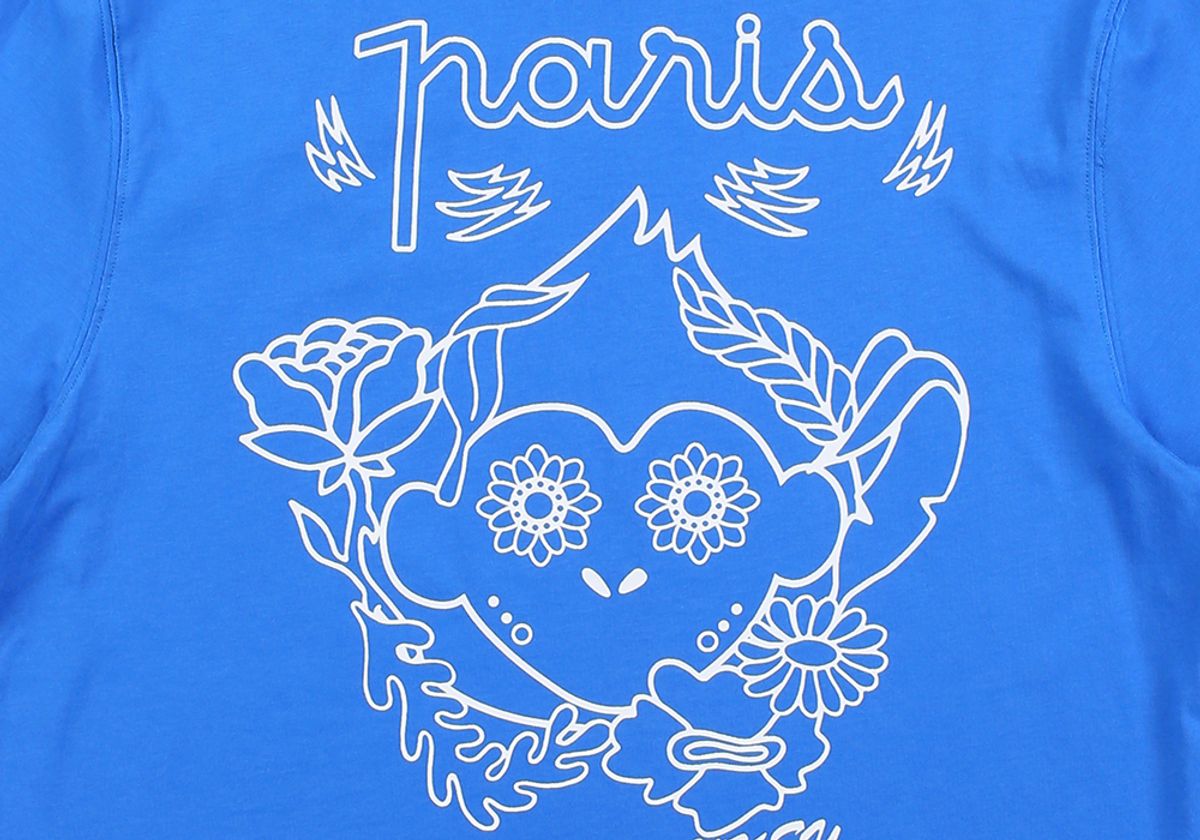 몽키플라워(Monkey Flower) 공용  트로피칼 그래픽 레귤러핏 기본반팔티/MM1WTS04U BLUE