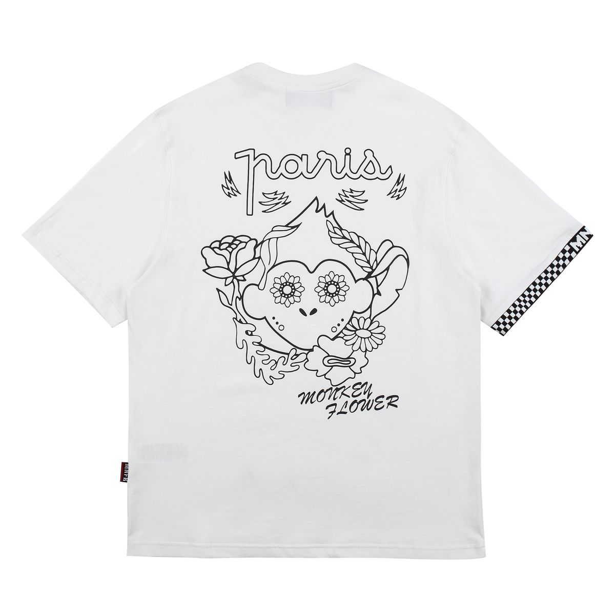 몽키플라워(Monkey Flower) 공용  트로피칼 그래픽 레귤러핏 기본반팔티/MM1WTS04U WHITE