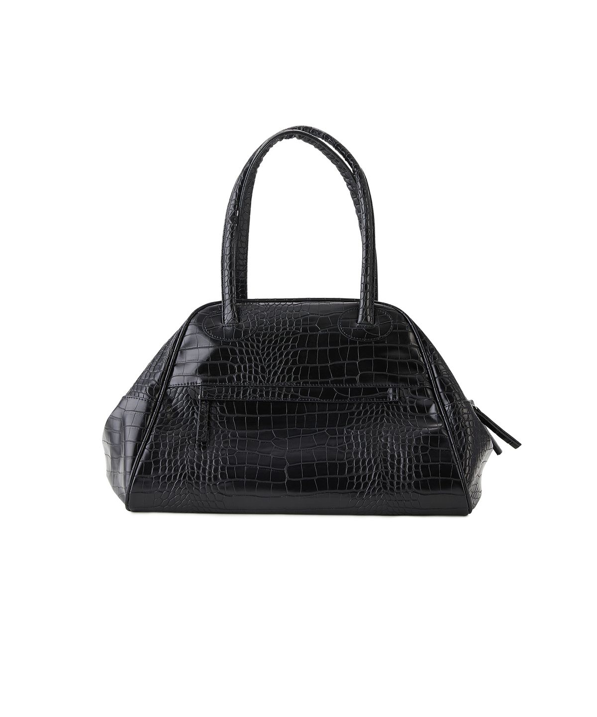 크리스틴프로젝트(CHRISTINE PROJECT) TWO ZIPPER BAG CROC ORIGINAL(BLACK PEPPER)