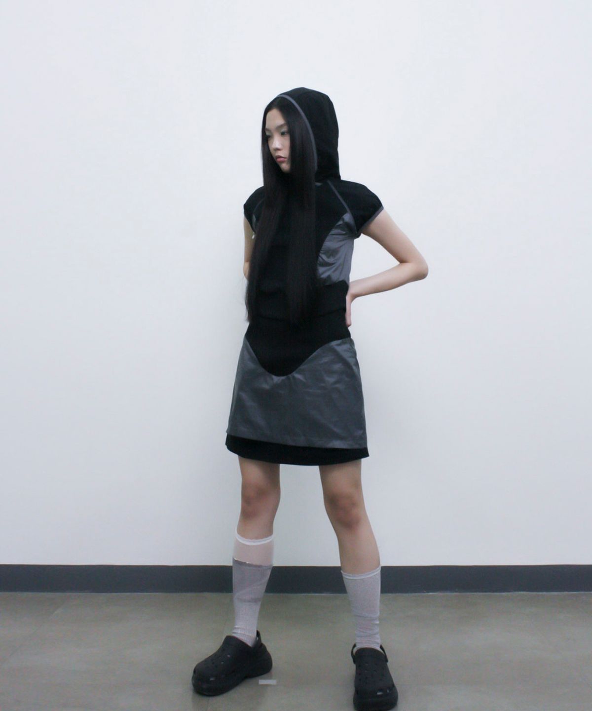 오호스(OJOS) 2-way Hoodie Bolero / Black - 사이즈 & 후기 | 무신사
