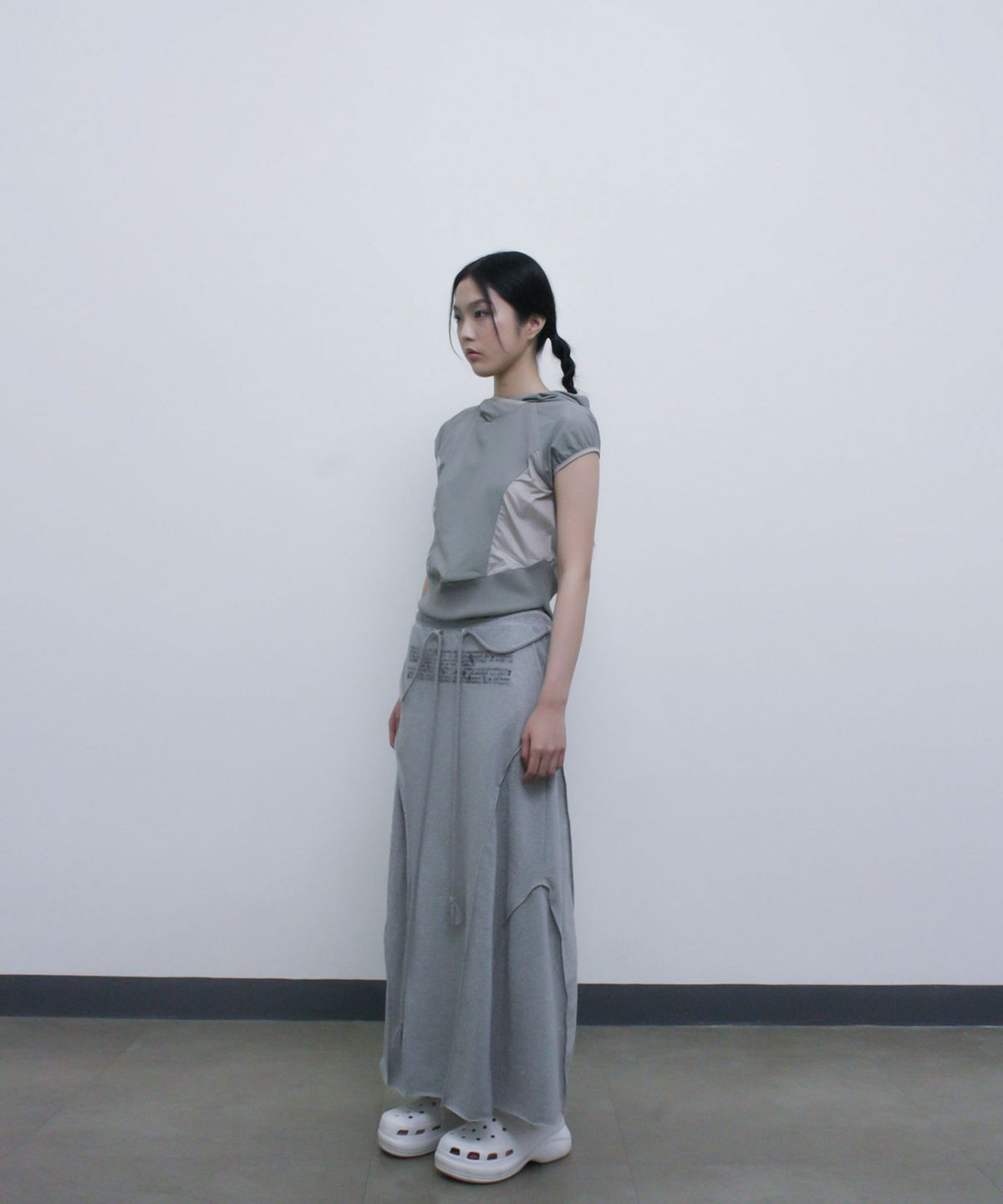 오호스(OJOS) 2-way Hoodie Bolero / Khaki