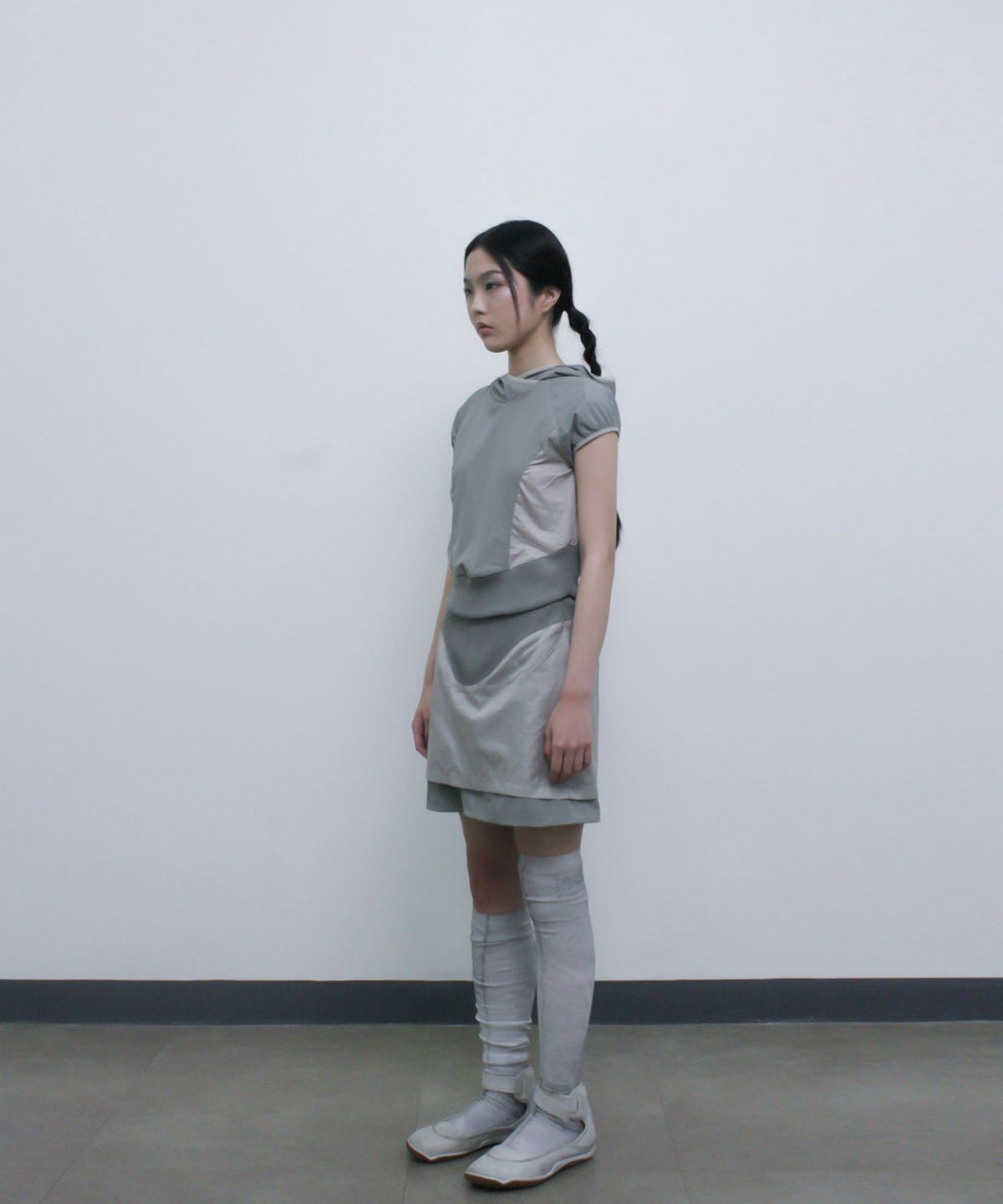 오호스(OJOS) 2-way Hoodie Bolero / Khaki