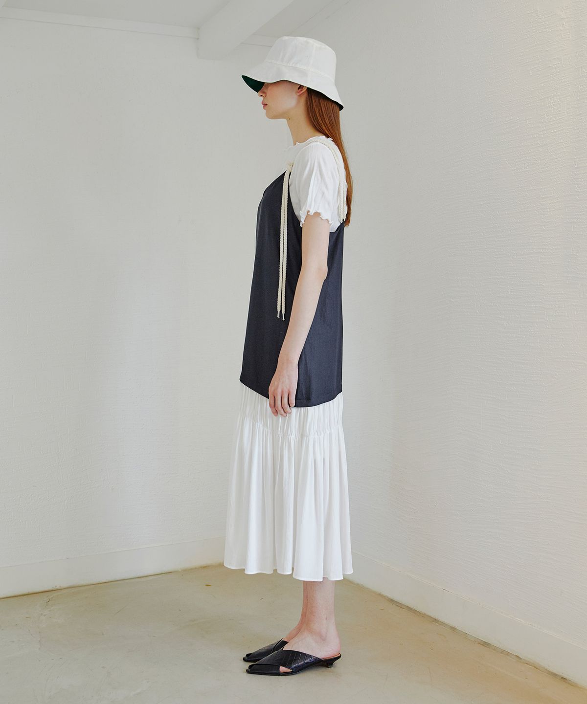 에트몽(ETMON) Rope Strap Dress  Navy