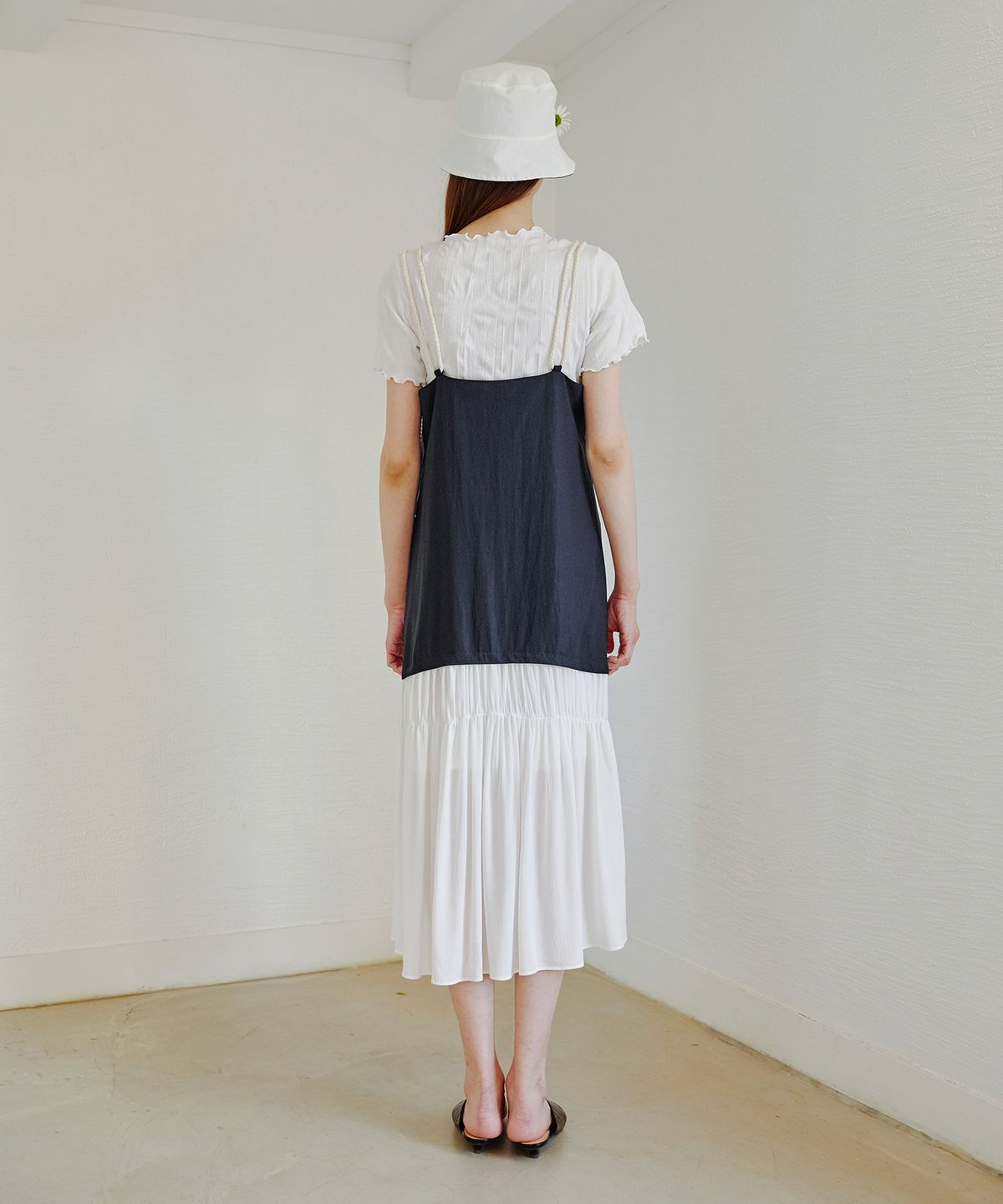에트몽(ETMON) Rope Strap Dress  Navy