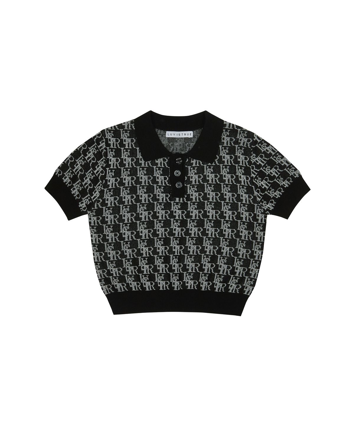 러브이즈트루(LUVISTRUE) GV COLLAR KNIT(BLACK)