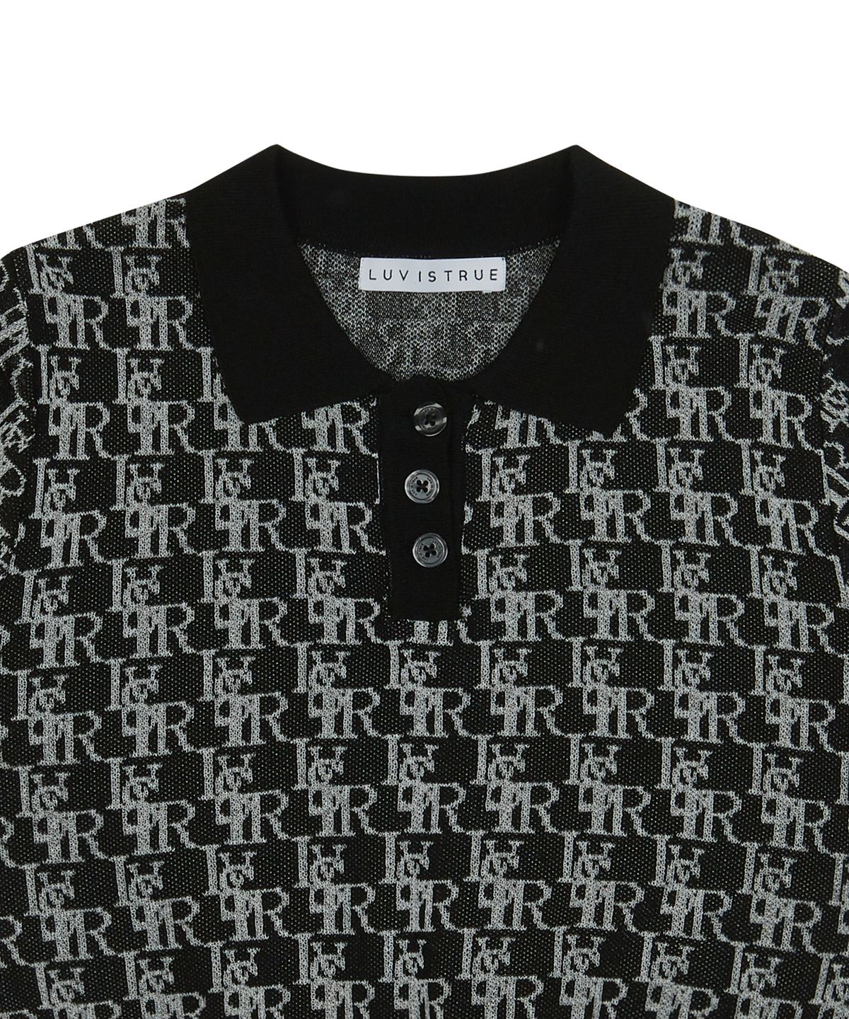 러브이즈트루(LUVISTRUE) GV COLLAR KNIT(BLACK)