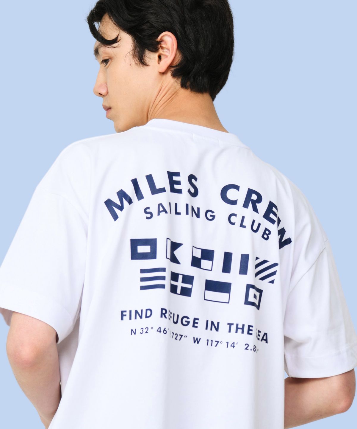 더마일(THEMILE) 마일스 세일링클럽  크루넥 [화이트]