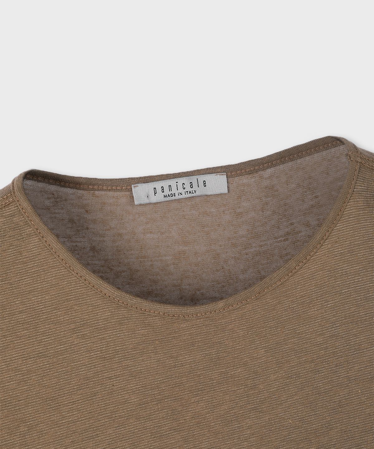 빠니깔레(PANICALE) 리넨 블렌드 라운드넥 반팔 티셔츠 4 COLOR