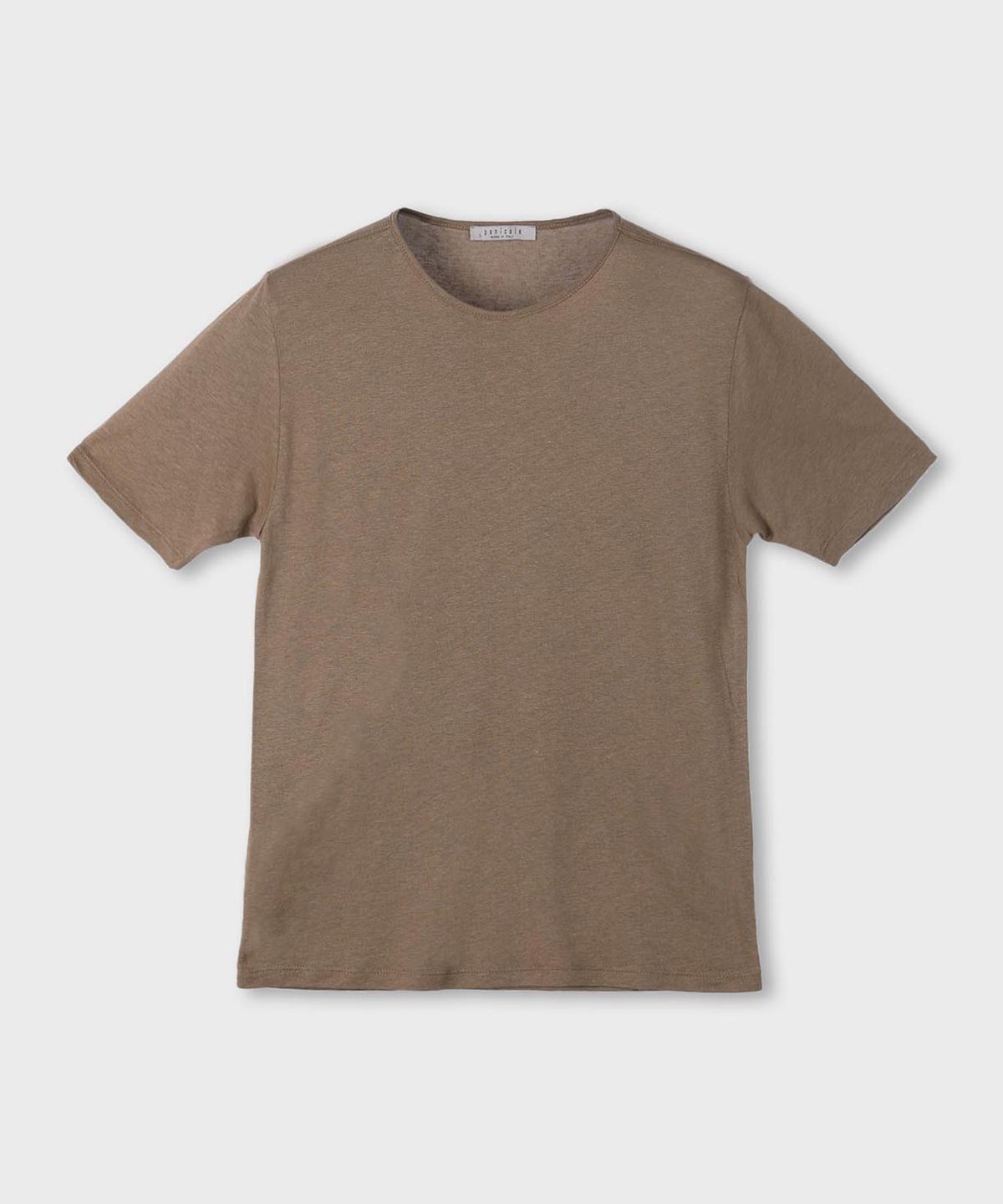 빠니깔레(PANICALE) 리넨 블렌드 라운드넥 반팔 티셔츠 4 COLOR
