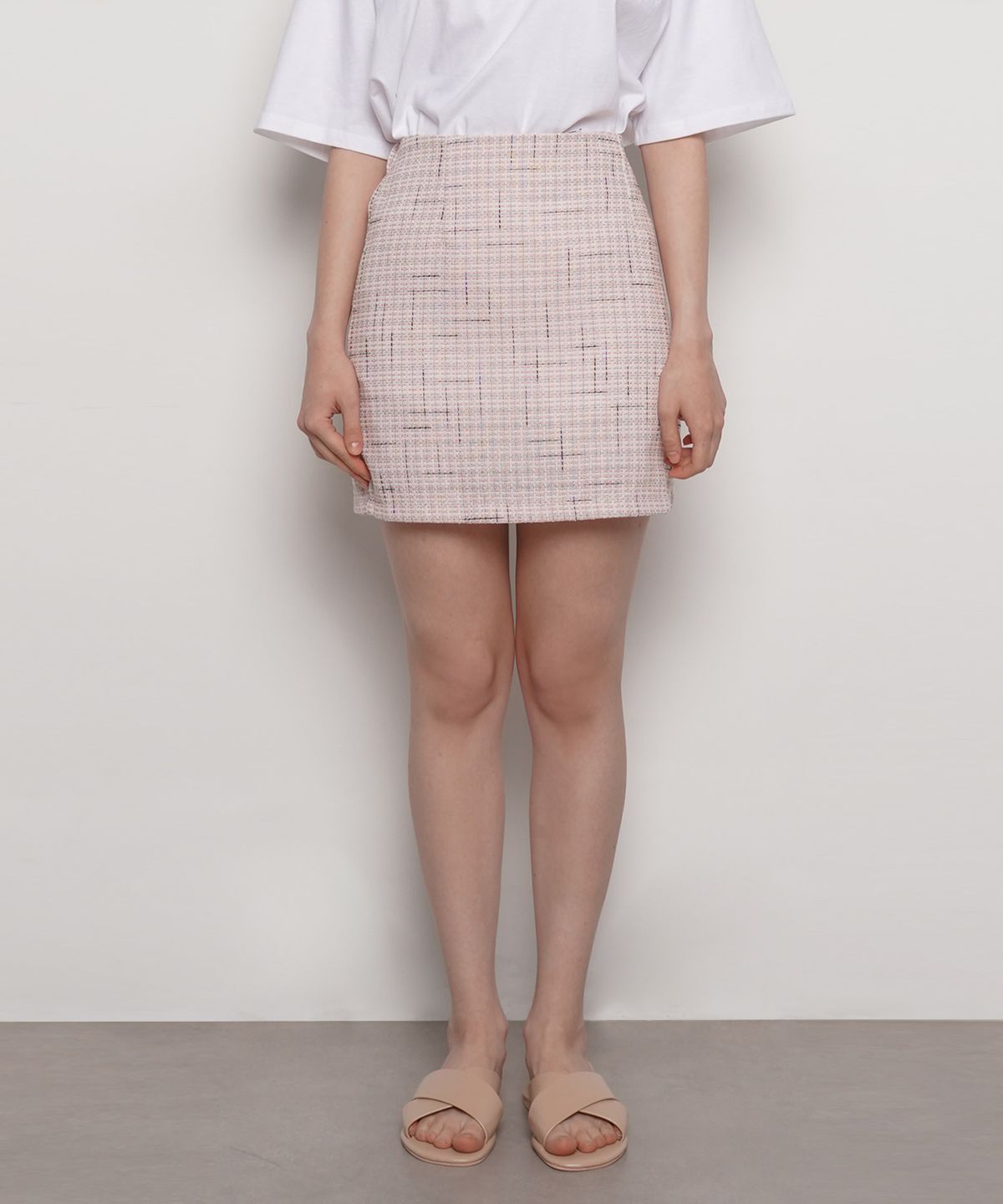 에이본(THE-ABON) W27 de tweed mini skirt mint