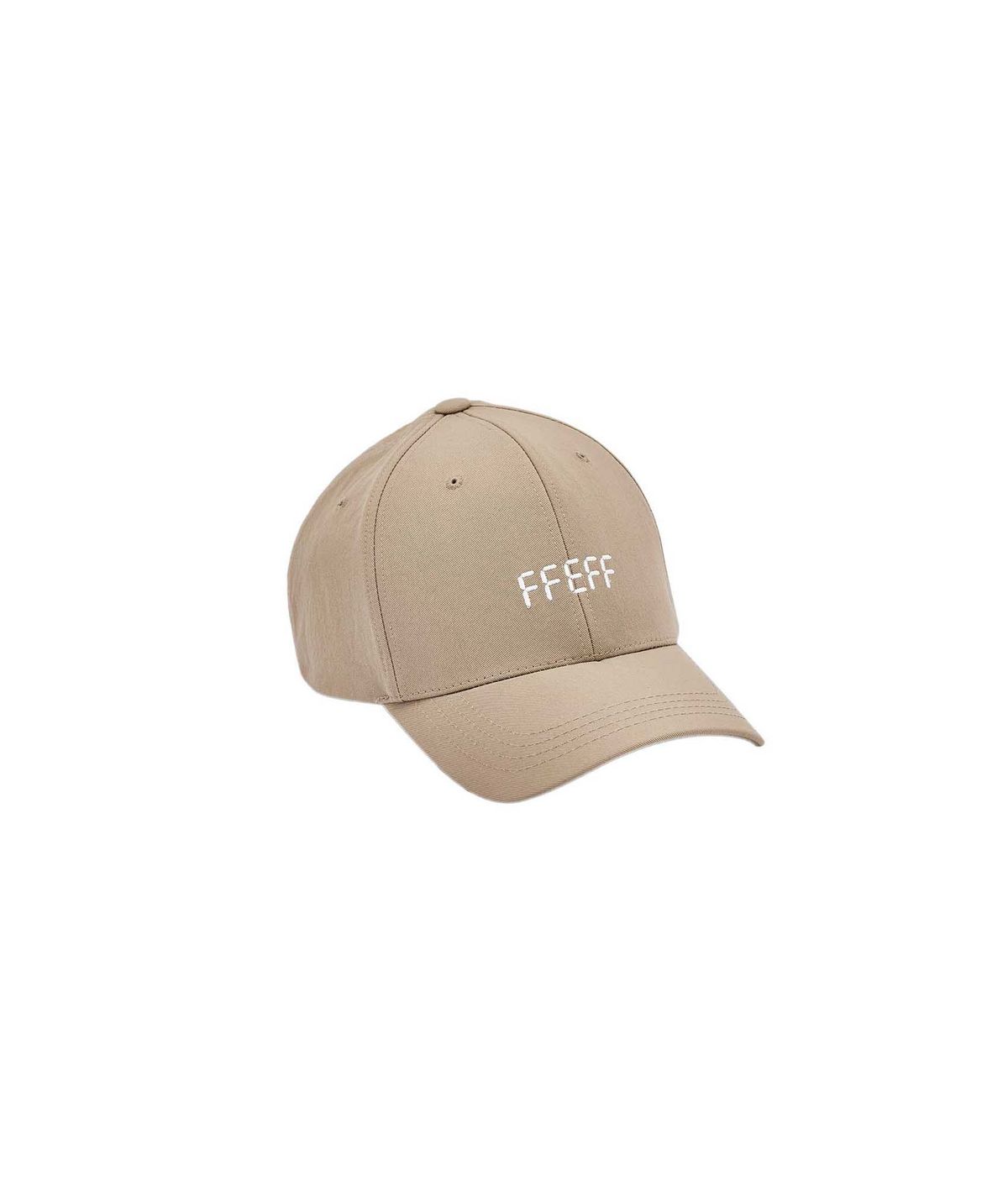 페프스튜디오(FFEFF STUDIO) 디지털로고 스티치 볼캡 (다크베이지)