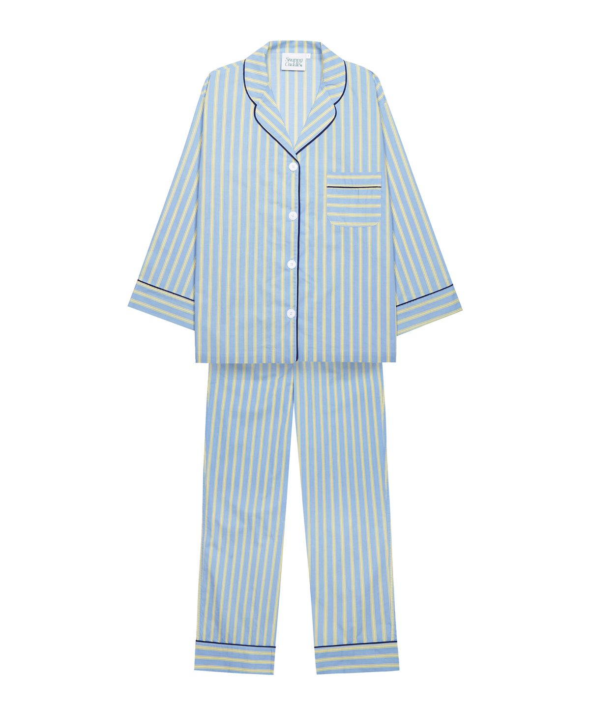 스내피커들(SNAPPY CUDDLE) Chilling Stripe Pajama Set (Blue)