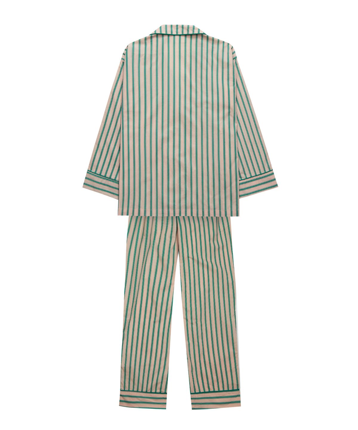스내피커들(SNAPPY CUDDLE) Chilling Stripe Pajama Set (Green)