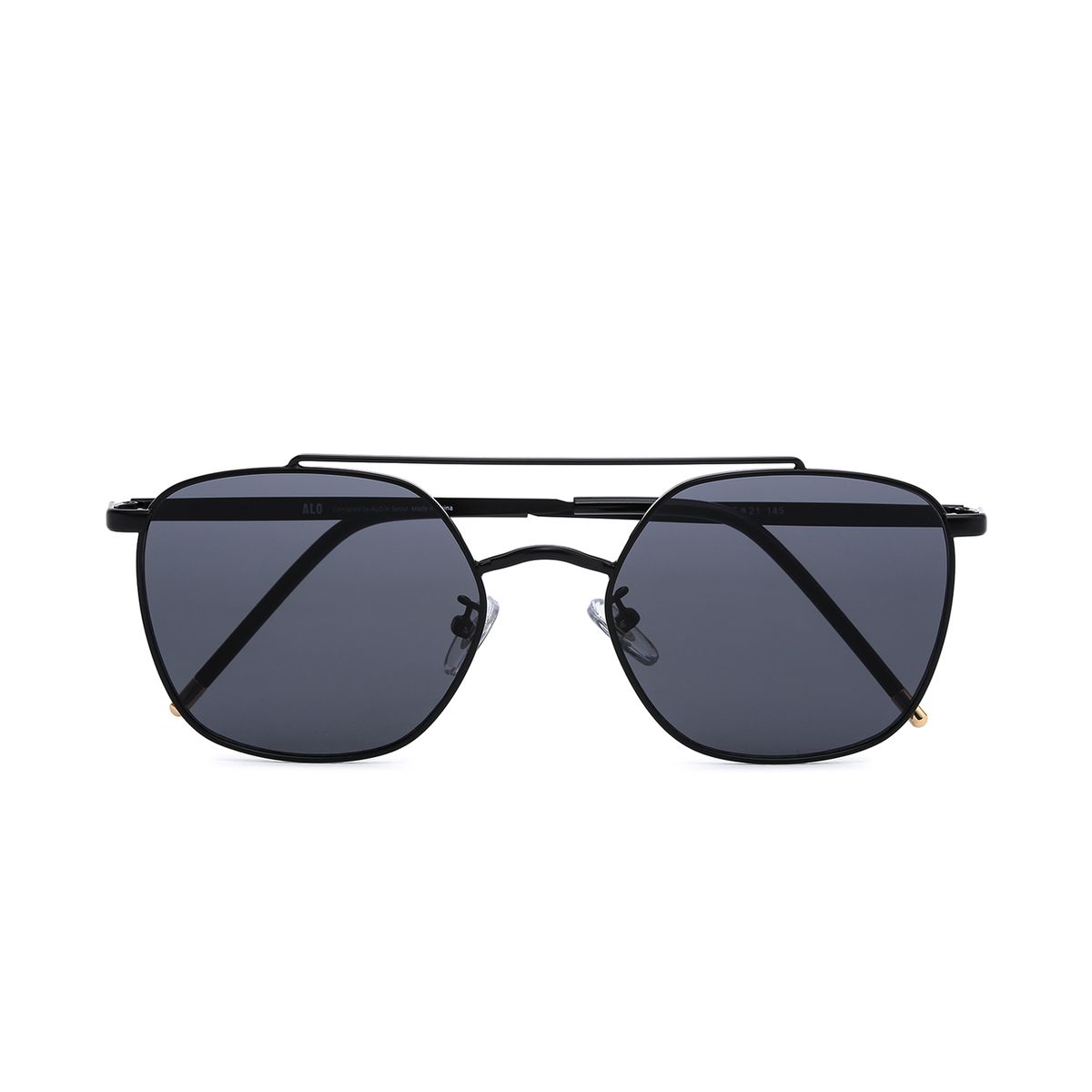 알로아이웨어(ALO EYEWEAR) [ALO] AL2904A 0909M 투브릿지 스퀘어 블랙 메탈 선글라스
