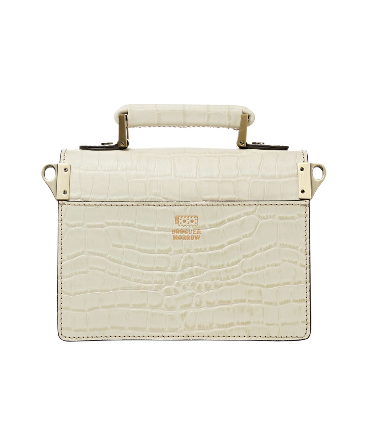 브로그앤머로우(BROGUE AND MORROW) CROCO NEMO Bag (Vanilla)