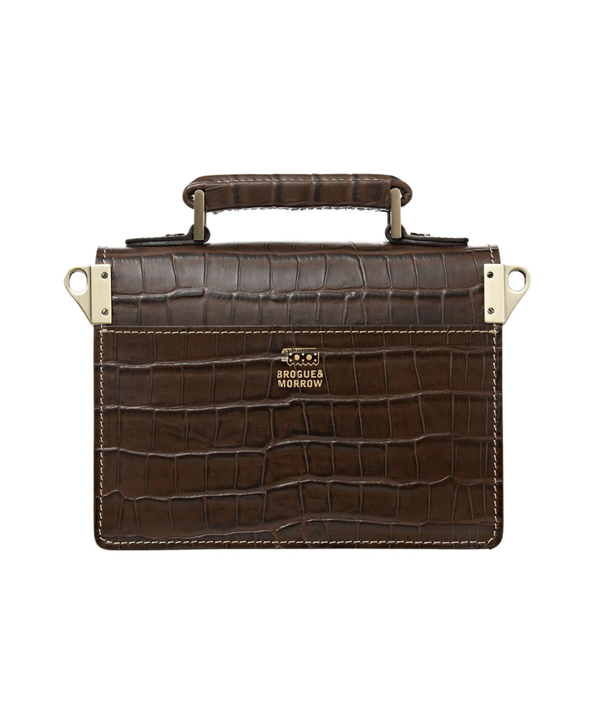 브로그앤머로우(BROGUE AND MORROW) CROCO NEMO Bag (Chocolate)
