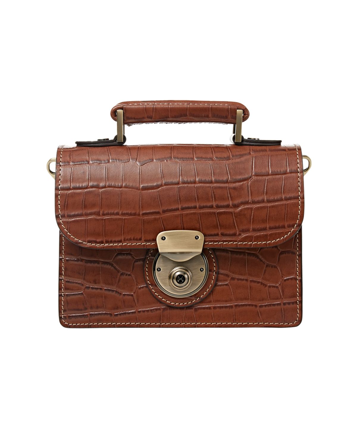 브로그앤머로우(BROGUE AND MORROW) CROCO NEMO Bag (Brick)