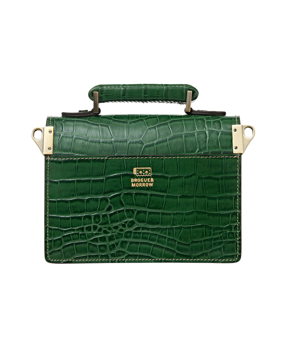 브로그앤머로우(BROGUE AND MORROW) CROCO NEMO Bag (Olive)