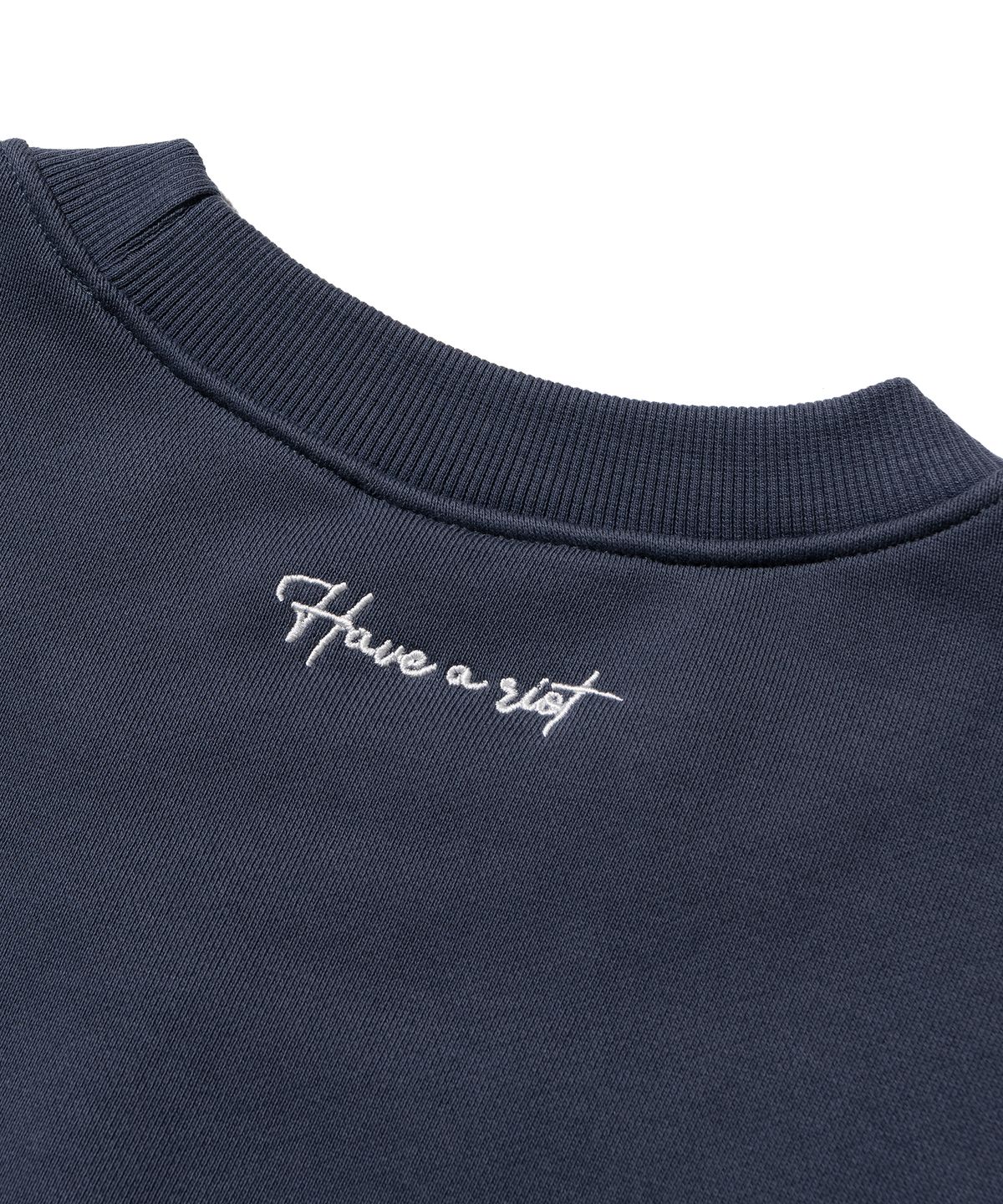 프라이빗라이엇(PRIVATE RIOT) Romantic Blue Sweatshirt (Bluegray)