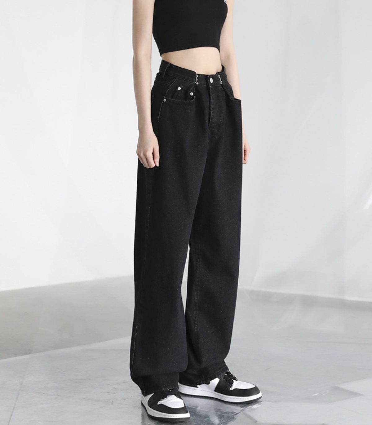 어반드레스(AVANDRESS) BUCKLE WIDE DENIM PANTS BLUE