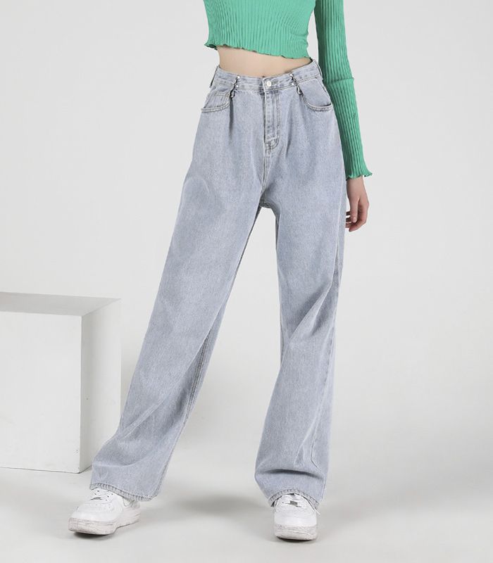 13oz UNEVEN YARN DENIM TUCK PANTS WITH COLOR COMBI STITCH