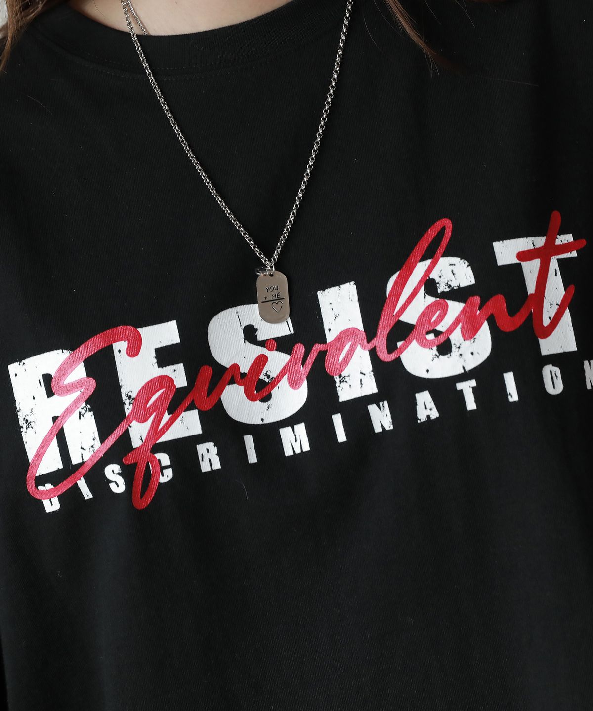 바우스트(BAUST) 버팔로 시그니처 로고 7부소매 해골 반팔티[BLACK]