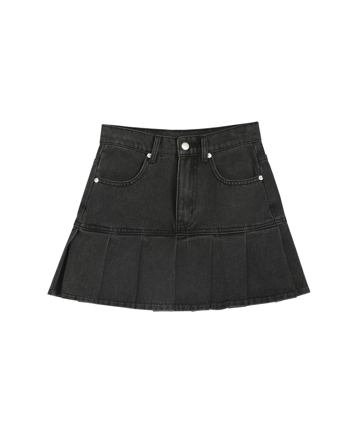 어반드레스(AVANDRESS) PLEATS DENIM SKIRT BLUE