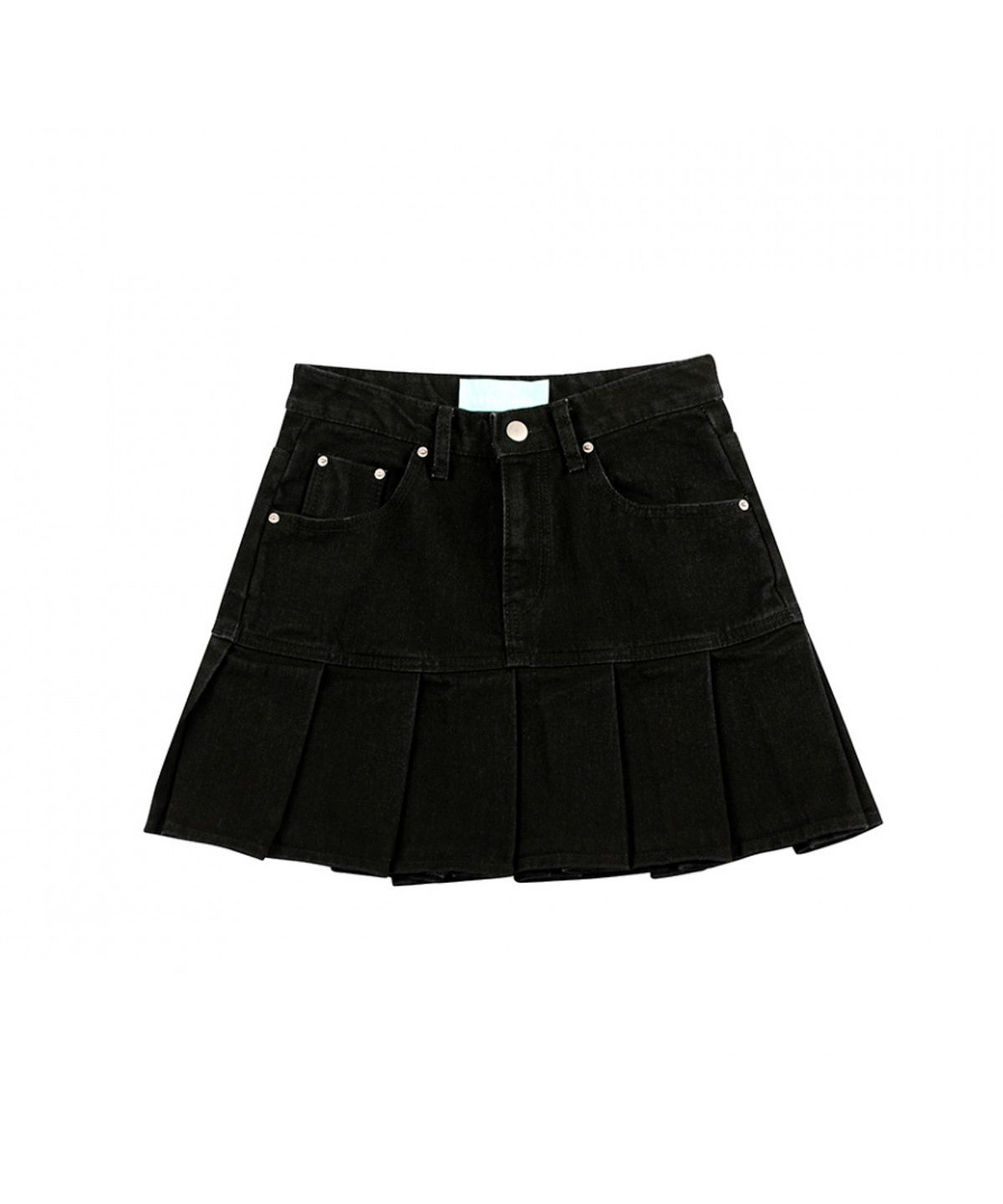 어반드레스(AVANDRESS) PLEATS DENIM SKIRT BLUE