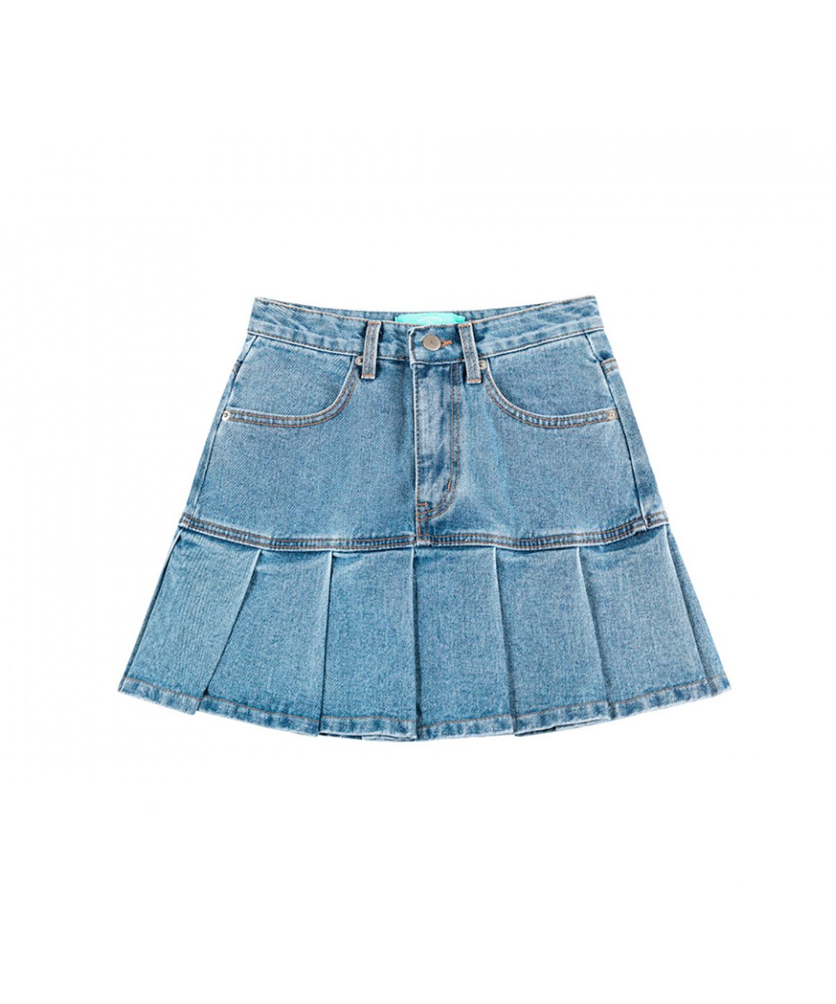 어반드레스(AVANDRESS) PLEATS DENIM SKIRT BLUE