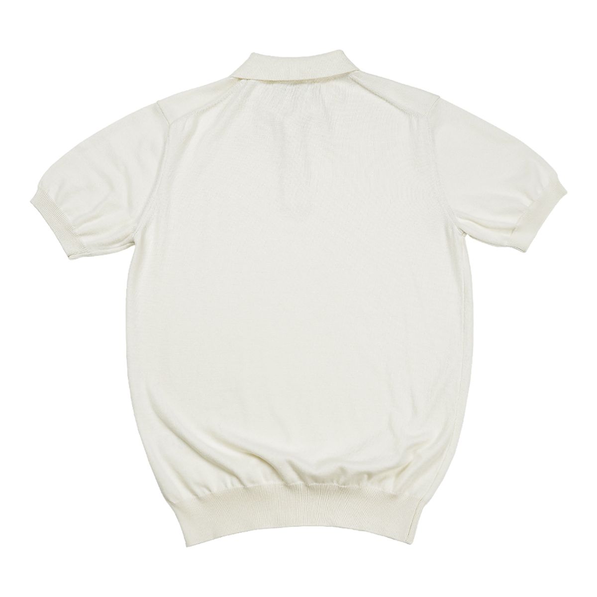 솔티(SORTIE) 14gg Silk Cotton Half Polo Knit (Ivory)