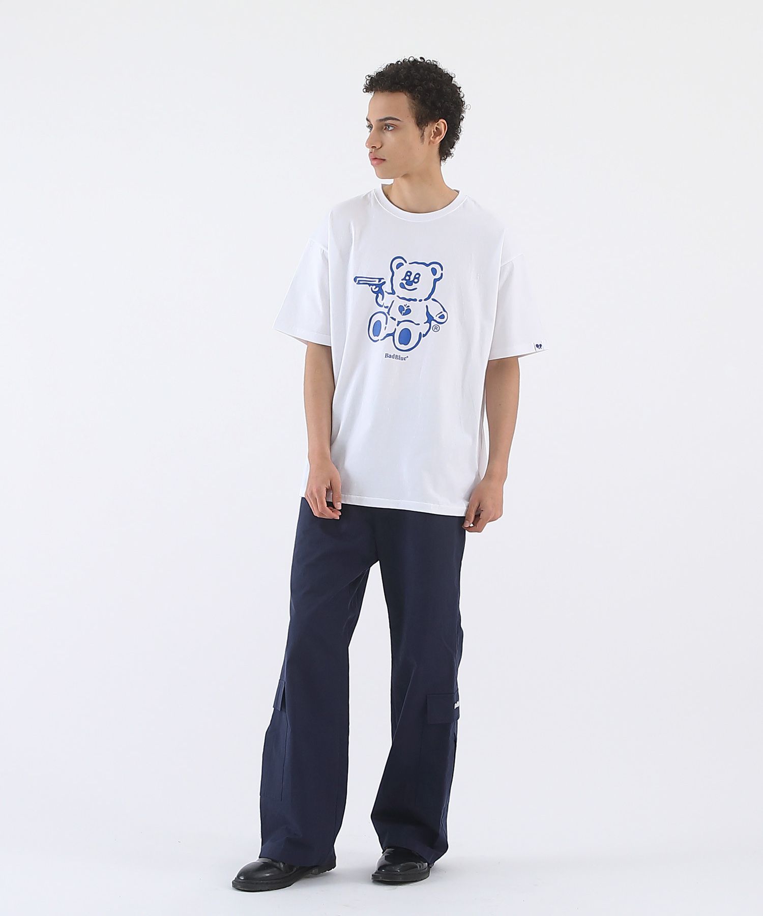★23SS★【Bad Blue】★BadBear Graphic Oversized Te.e★ MUSINSA | BADBLUE BadBear Tee White