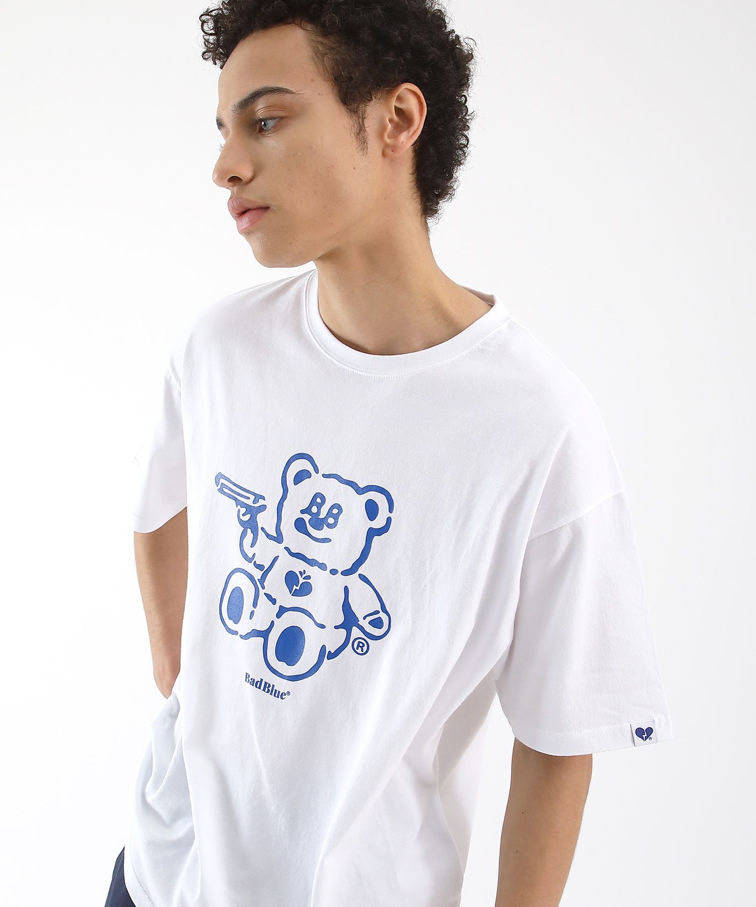 ★23SS★【Bad Blue】★BadBear Graphic Oversized Te.e★ MUSINSA | BADBLUE BadBear Tee White
