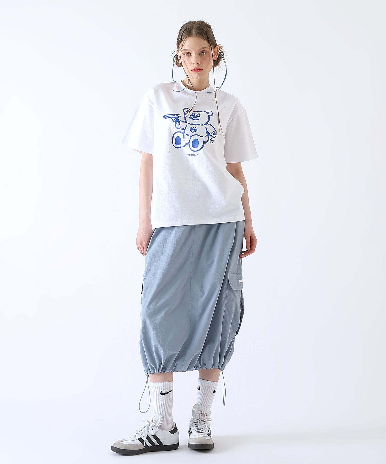 ★23SS★【Bad Blue】★BadBear Graphic Oversized Te.e★ MUSINSA | BADBLUE BadBear Tee White