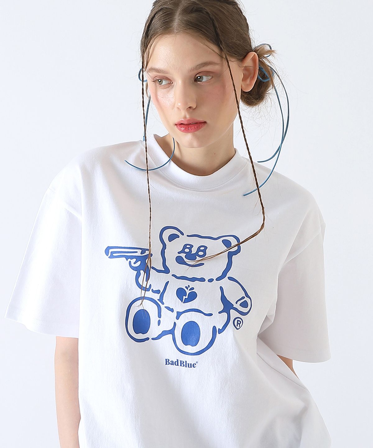 배드블루(BADBLUE) BadBear Tee White