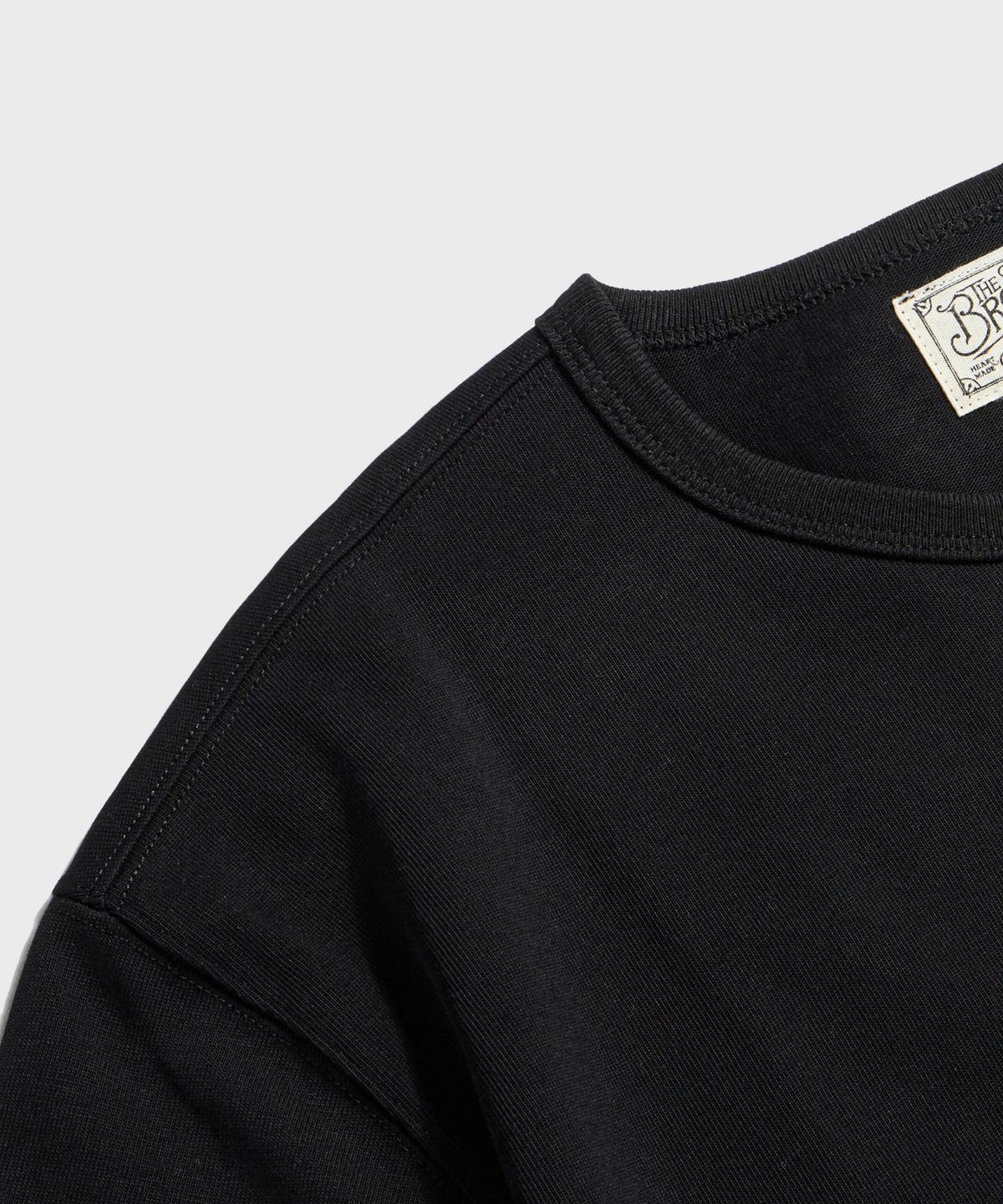 브론슨(BRONSON) Vintage Short Sleeve Henley Tee Black