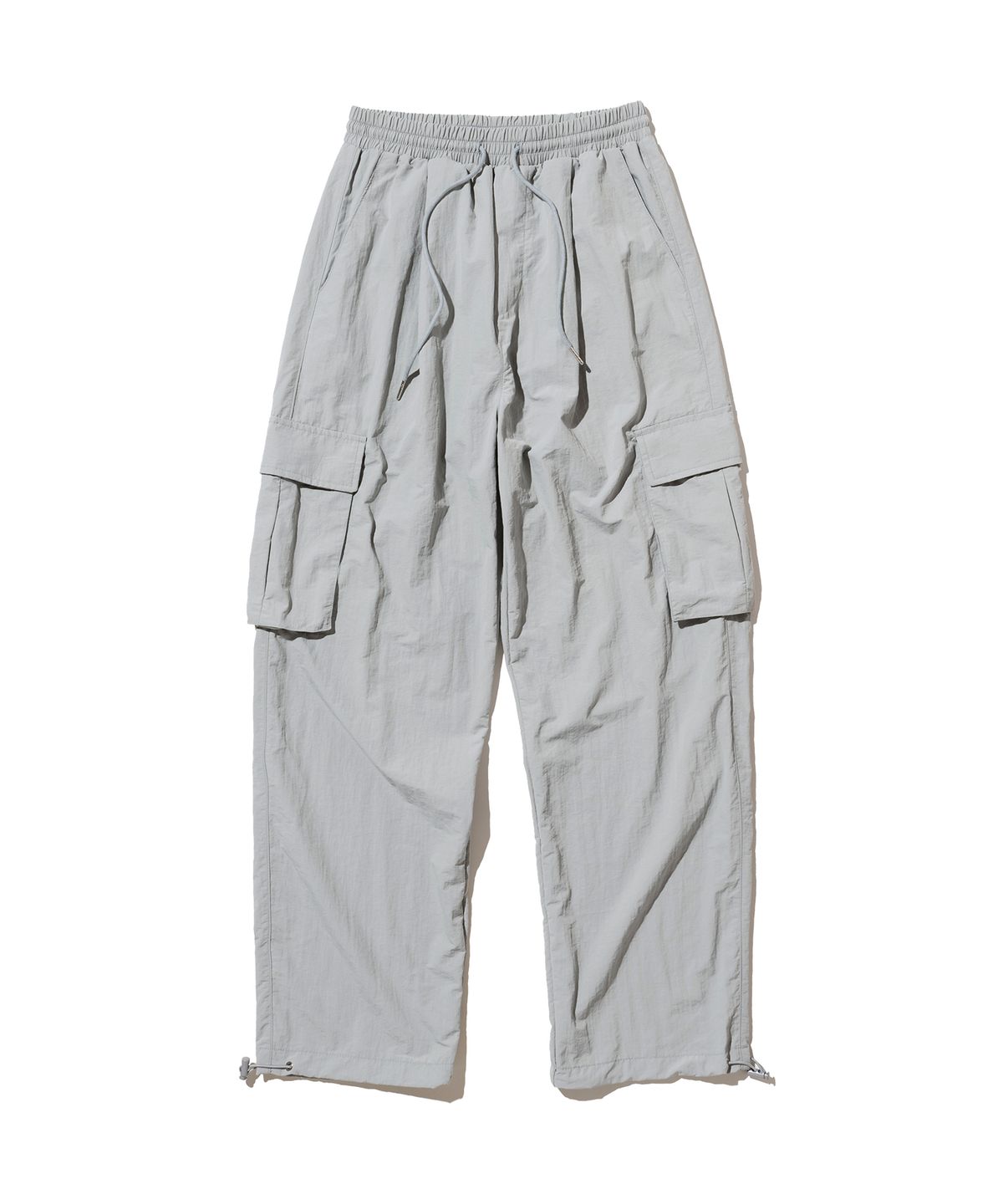 낫포너드(NOT4NERD) Nylon Cargo Wide Pants - Light Grey