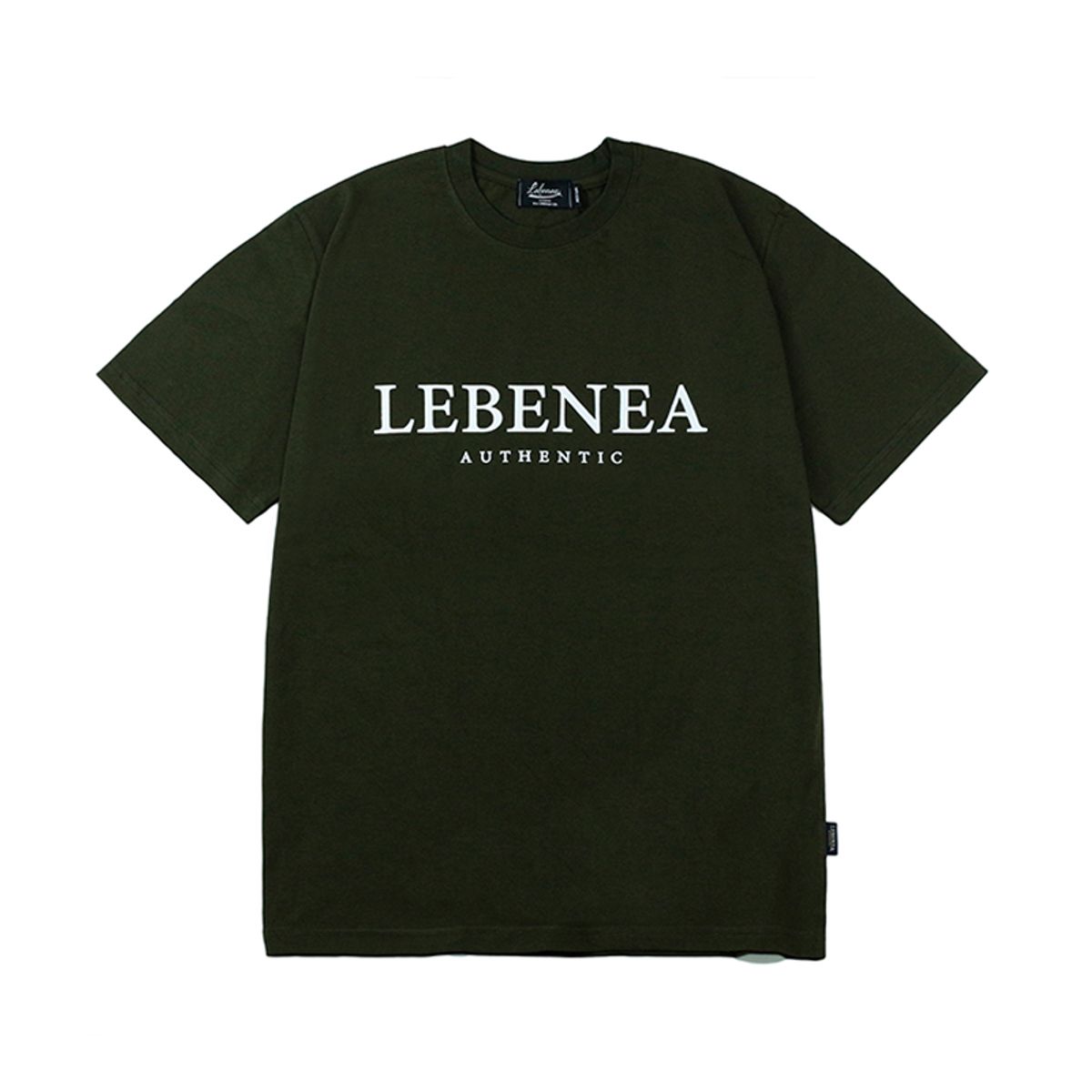 레베니아(LEBENEA) 풀로고 프린팅 티셔츠 카키