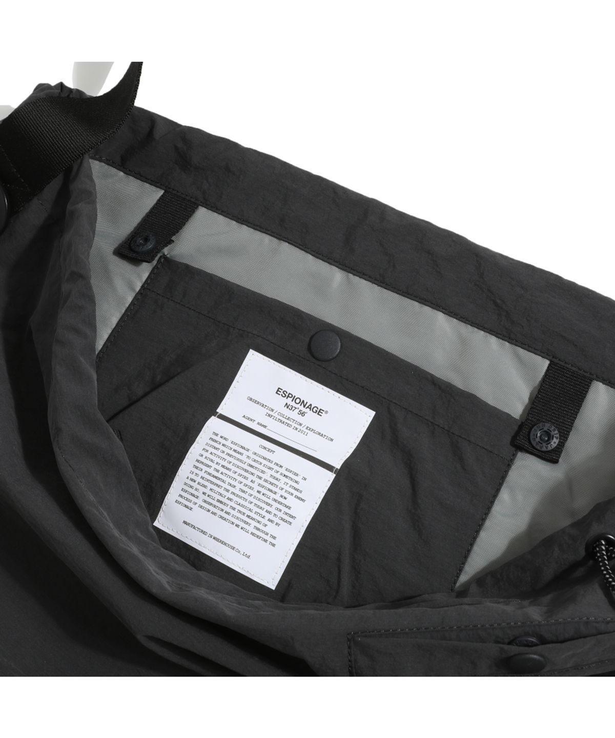 에스피오나지(ESPIONAGE) String Cross Bag (L) Charcoal