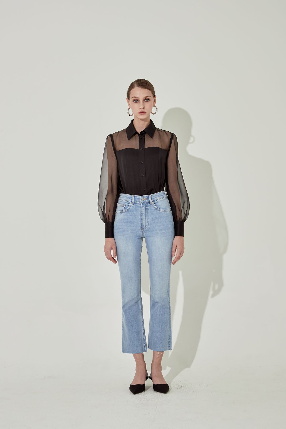 채뉴욕(CHAENEWYORK) Crispy Bustier shirts [Black]