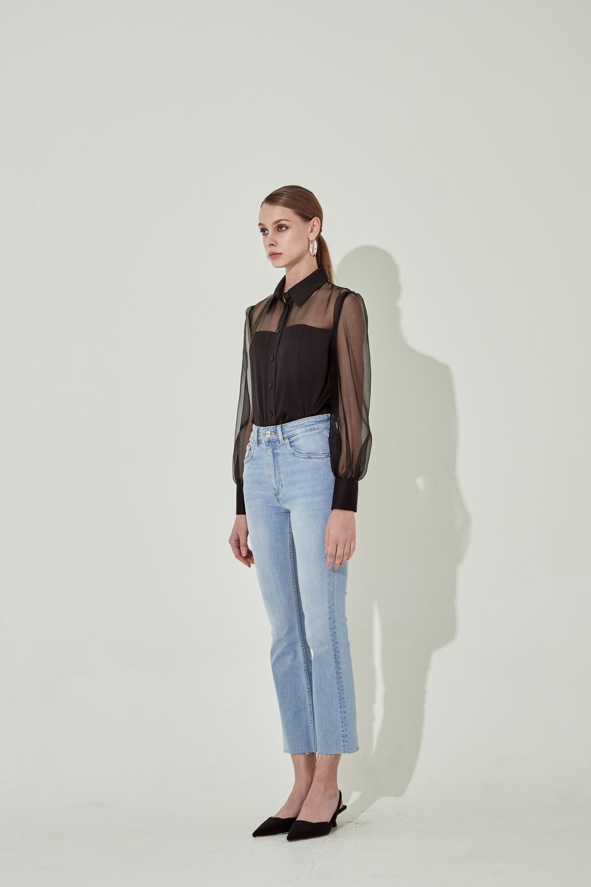 채뉴욕(CHAENEWYORK) Crispy Bustier shirts [Black]