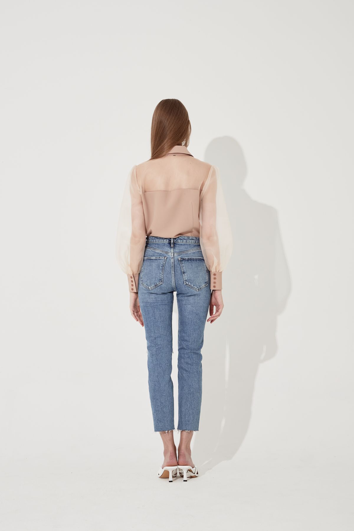 채뉴욕(CHAENEWYORK) Crispy Bustier shirts [Nude]