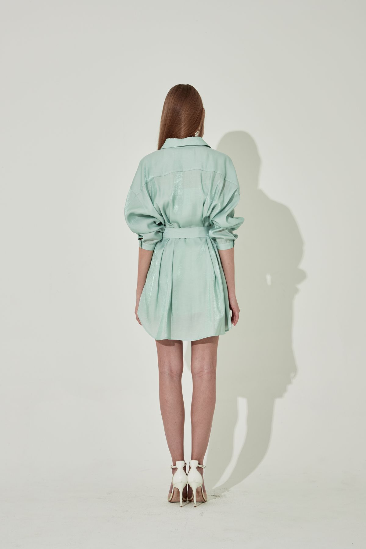 채뉴욕(CHAENEWYORK) The Boss Long Silk Dress [Mint]