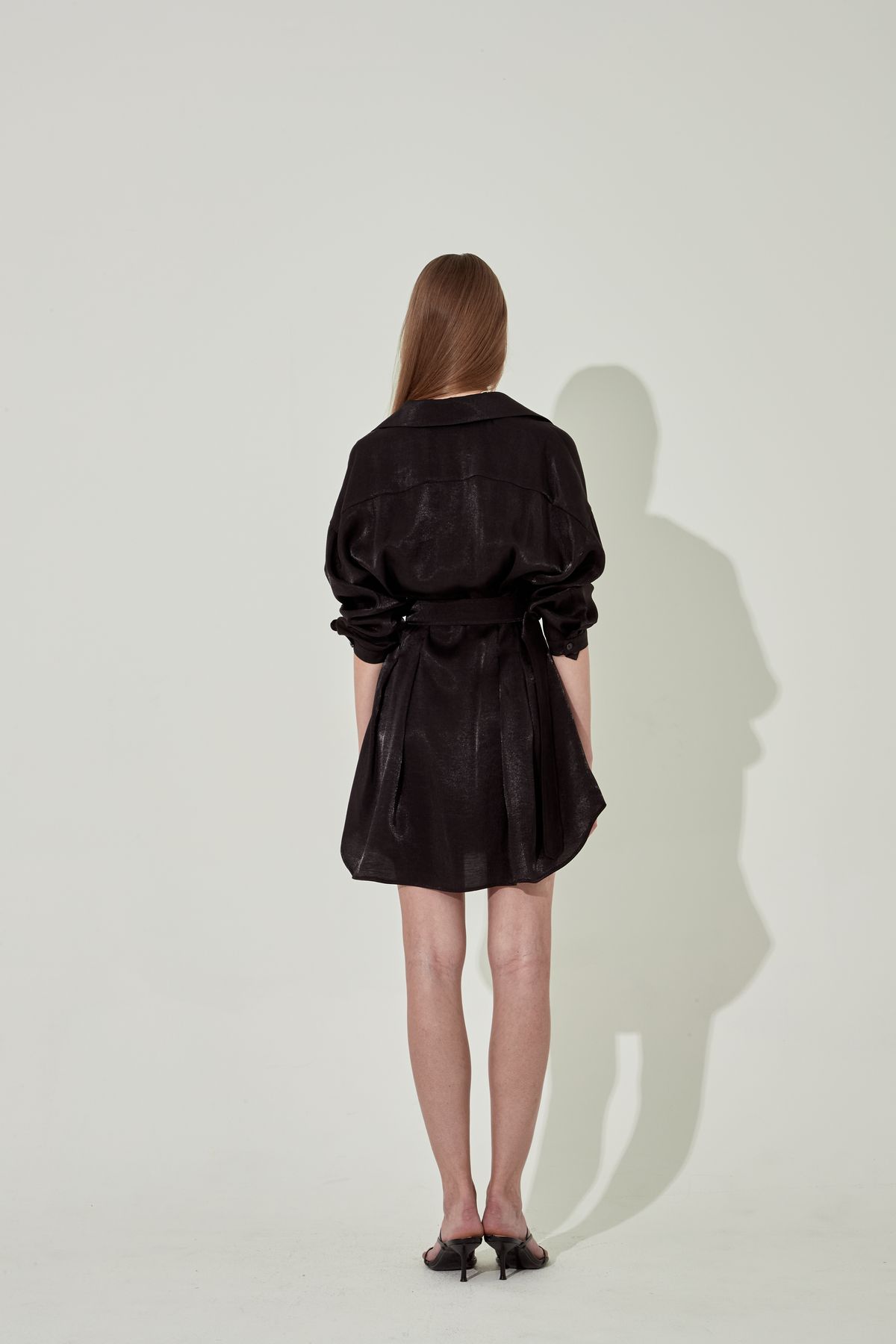 채뉴욕(CHAENEWYORK) The Boss Long Silk Dress [Black]