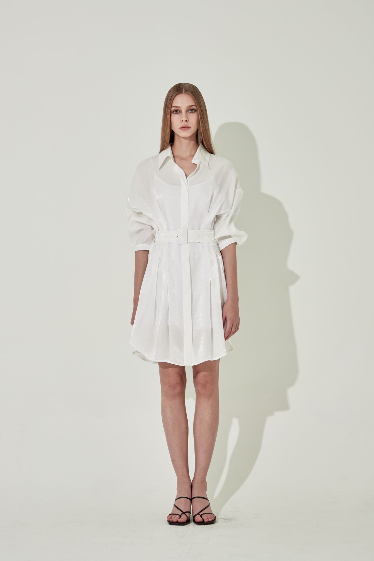 채뉴욕(CHAENEWYORK) The Boss Long Silk Dress [White]